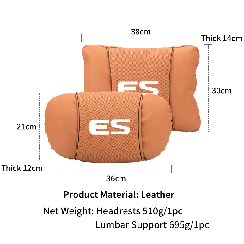 Car Seat Headrest Lumbar Cushion Jelly Layer Double Neck Protection For Lexus CT200h ES250 ES300h IS250 IS200 GS300 GS46