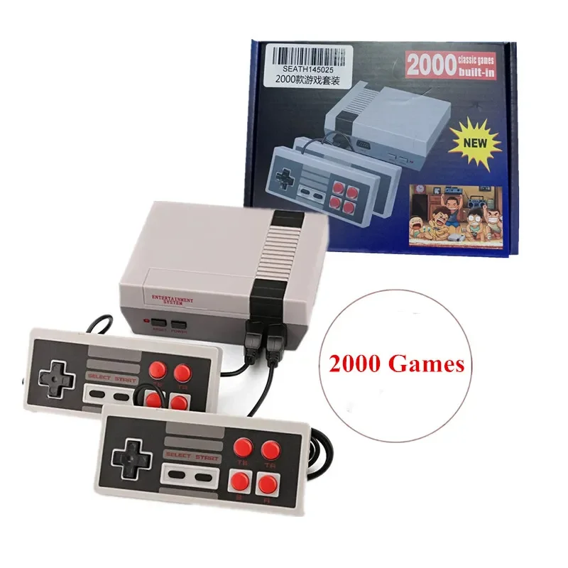 

2023New дропшиппинг мини ТВ портативная Ретро видео игровая консоль AV выход с классическими 2000 играми Встроенная для ТВ PAL & NTSC