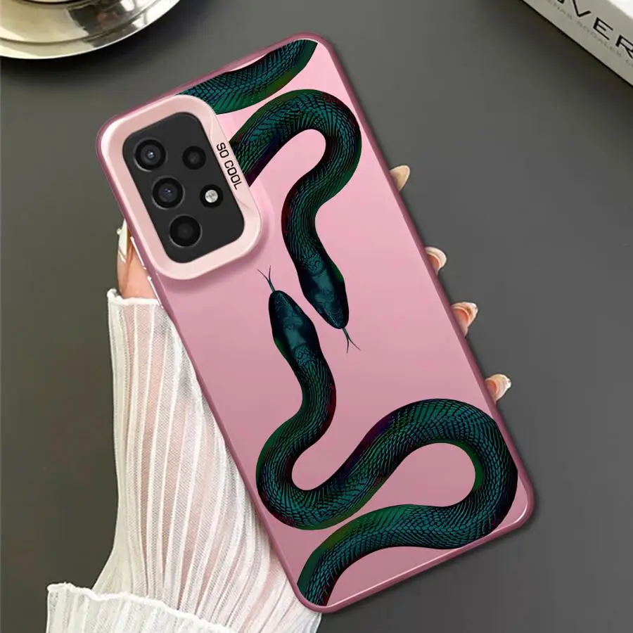 Чехол Для Телефона Snake Rose Skull Blvck Samsung Galaxy A Series A12 A14 A15 A23 A32 A52 4G/5G — Матовый