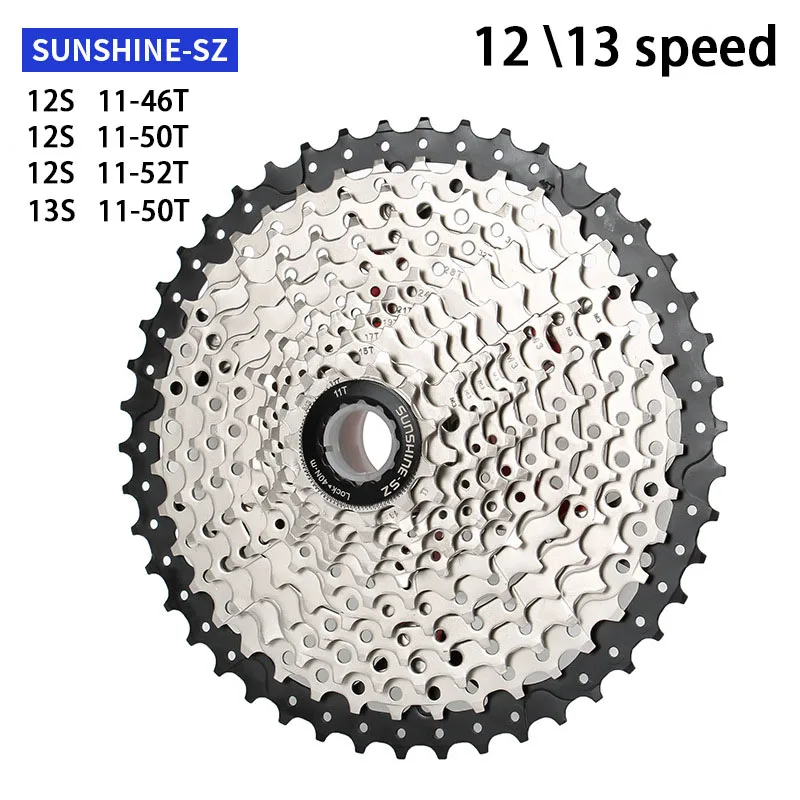 

SUNSHINE Bicycle Cassette 12Speed Freewheel 11-46T/50T/52T MTB Bike Freewheel HG Structure Sprocket for SHIMANO/SRAM HG Hub