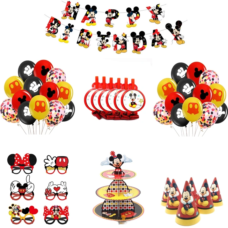 Товары для дня рождения с Микки Маусом детский набор посуды тарелки чашек