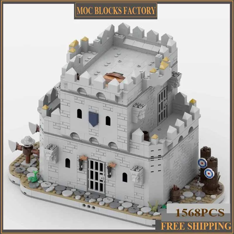 Moc Building Brick Военная модель крепости Средневековый замок Barraks Технология Модульные