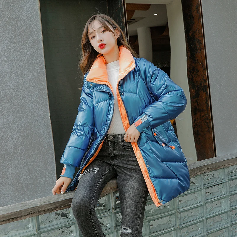 

Winter Jacket Coat Women Hooded Long Down Parkas Female Wadded Jacket Outerwear Thicken Down Cotton-padded Jacket