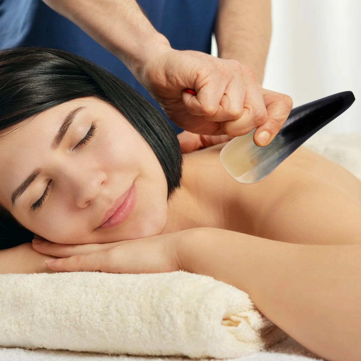 

Scraper Scraping Sha Gua Board Horn Tool Tools Muscle Relief Guasha Body Skin Natural Stone Relaxation Ox Facial Steel Stainless