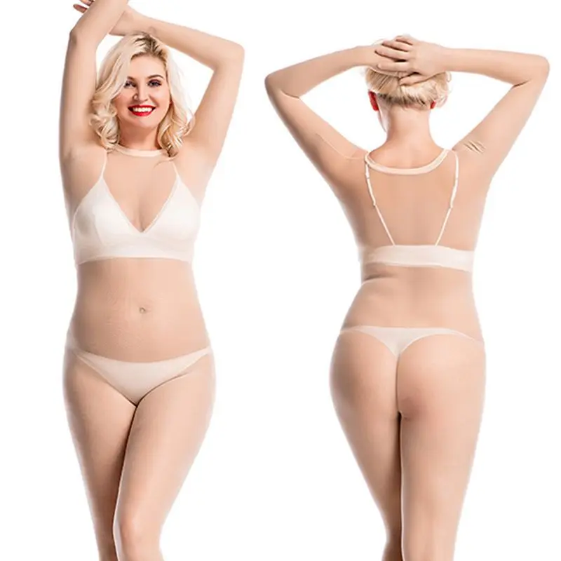 

Бесшовный Блестящий прозрачный комбинезон с пятью пальцами и пятью пальцами