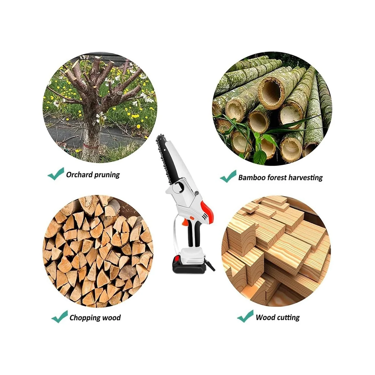 5 шт. 6-дюймовая стандартная цепь с 2 запасными стержнями цепной пилы для