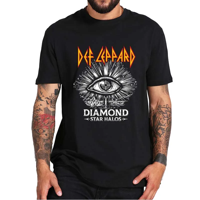 

Diamond Star Halos 2022 New Album T Shirt Heavy Metal Rock Music Lovers Classic Tee Shirt 100% Cotton Homme Camiseta