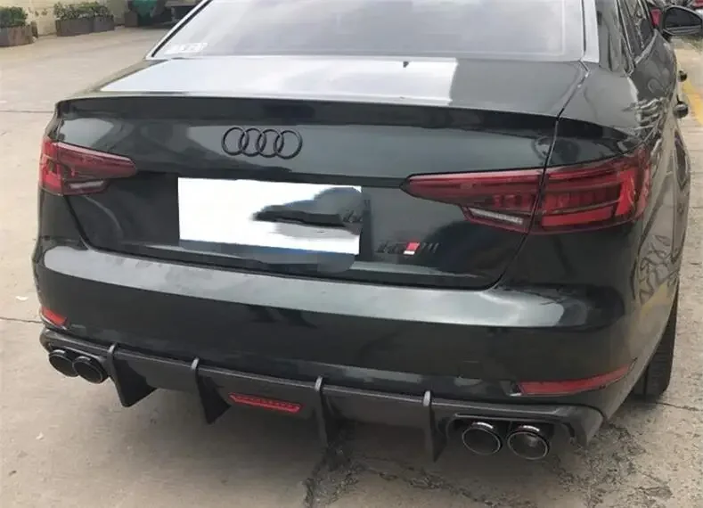 Диффузор заднего бампера для Audi A4 S Line S4 B9 2017 2018 2019 2020 Спойлер на дверь багажника из