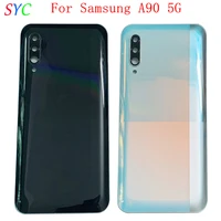 rear door battery cover housing case for samsung a90 5g a908 back cover with camera lens logo repair parts