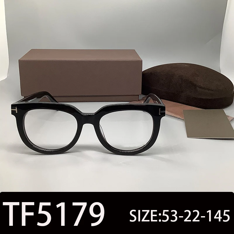 

TF5179 Square Acetate Frames Original Logo Professional Customized Into Precription Eyewear Myopia Hyperopic Progressive Glasses