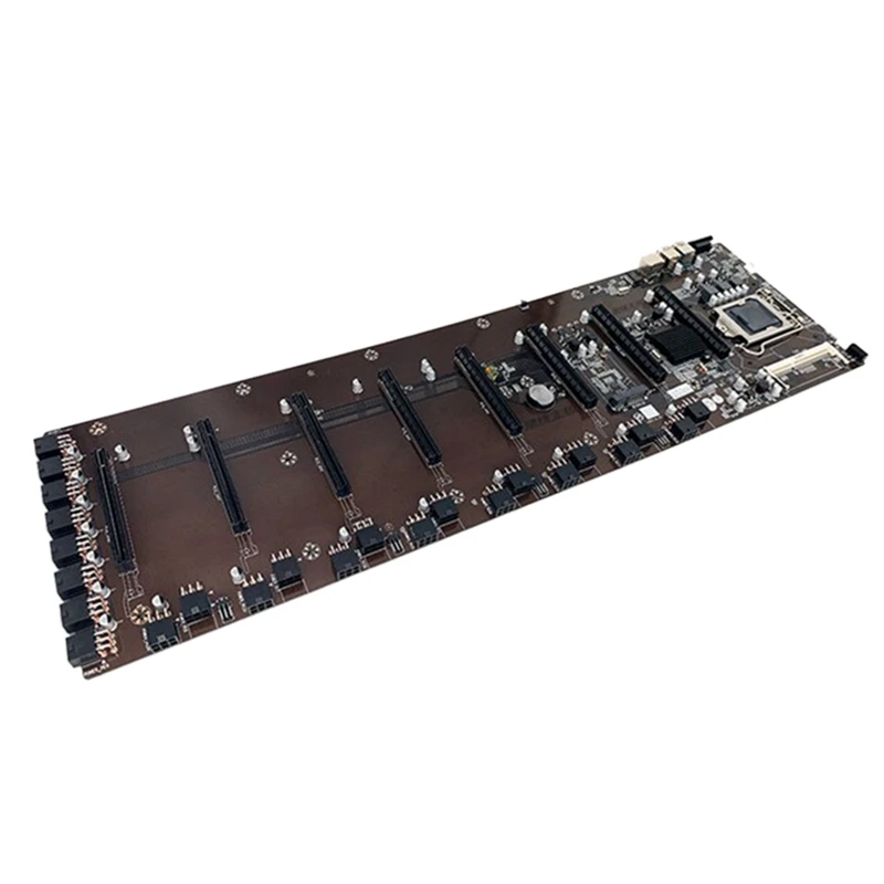 

BTC Mining Motherboard B85 DDR3 LGA 1150 8 PCIE 16X Graphics Card Slot 65Mm Pitch Support 8G For ETH ZEC ETC Miner