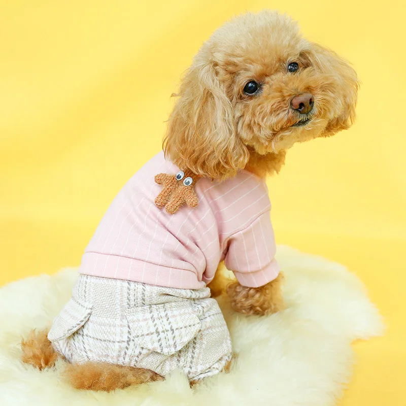 

Товары для домашних животных Одежда для собаки зимняя одежда новая одежда Тедди весенняя и осенняя Морская звезда четырехногая собака кост...