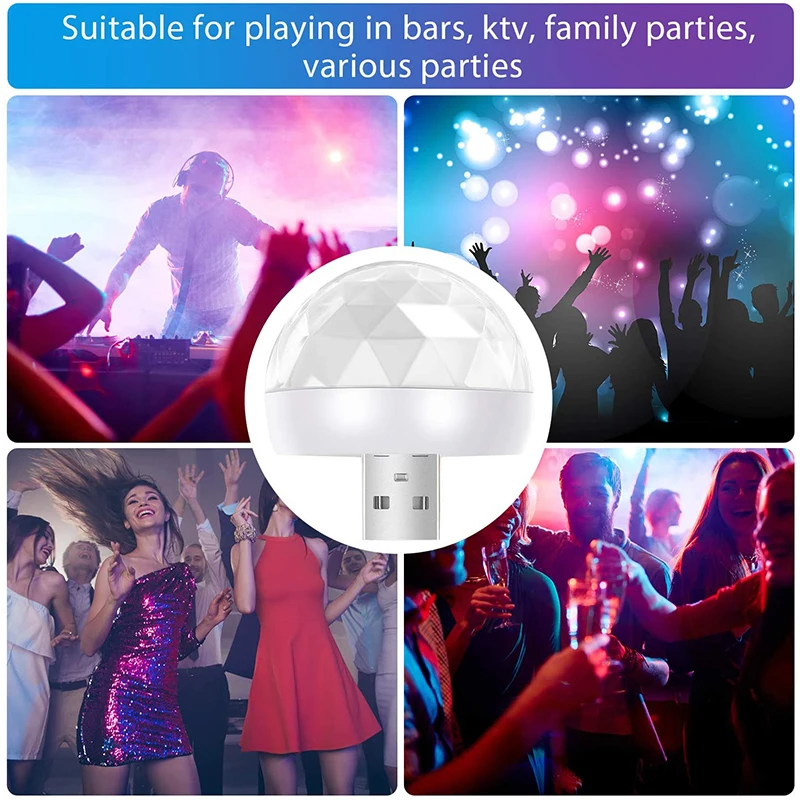 RGB-лампа для салосветильник автомобиля с USB-портом