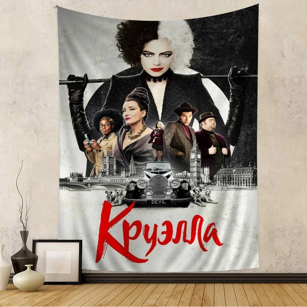 C-Cruella аниме гобелен подвесной Таро хиппи настенные коврики Dorm домашний декор