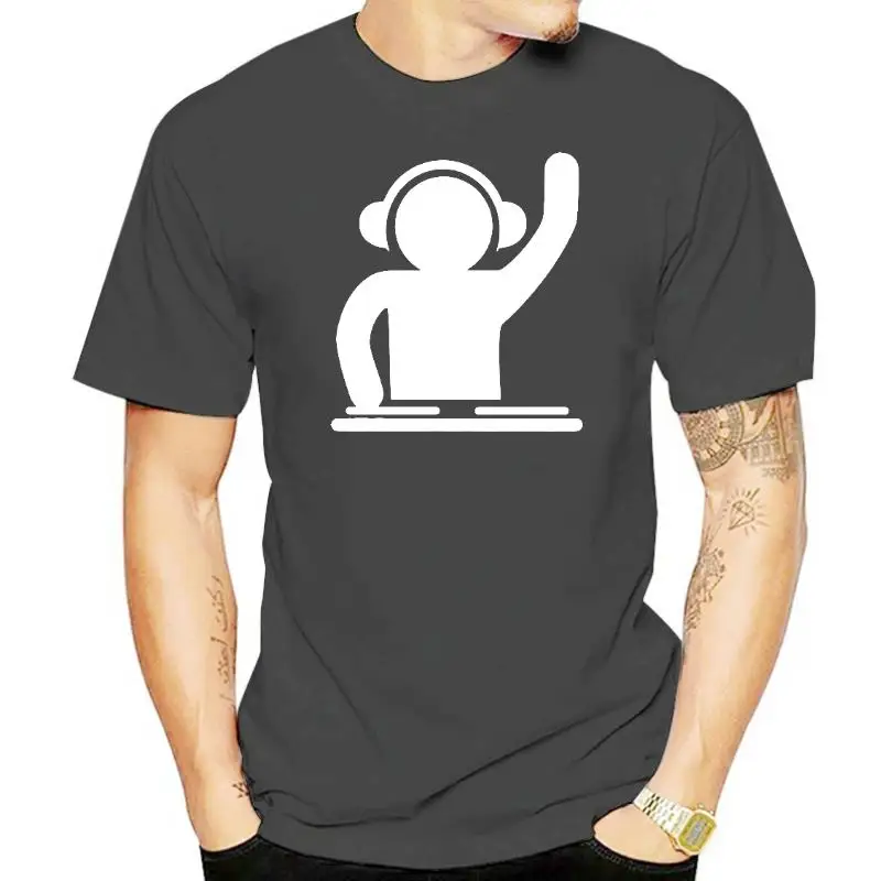 

Мужские футболки DJ проигрыватель музыкального клуба наушники хлопковые топы футболки с коротким рукавом для мужчин футболки одежда