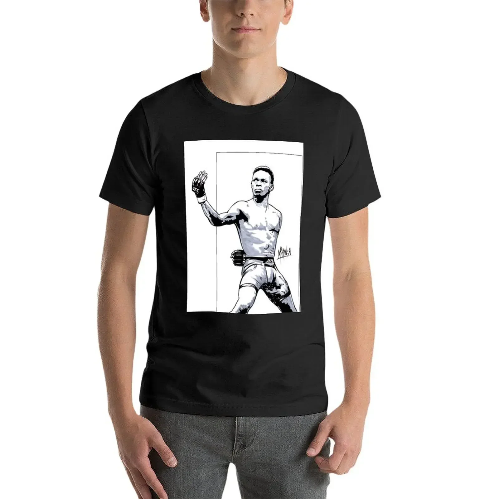 Футболка Adesanya футболки с рисунком корейская мода эстетичная одежда мужские