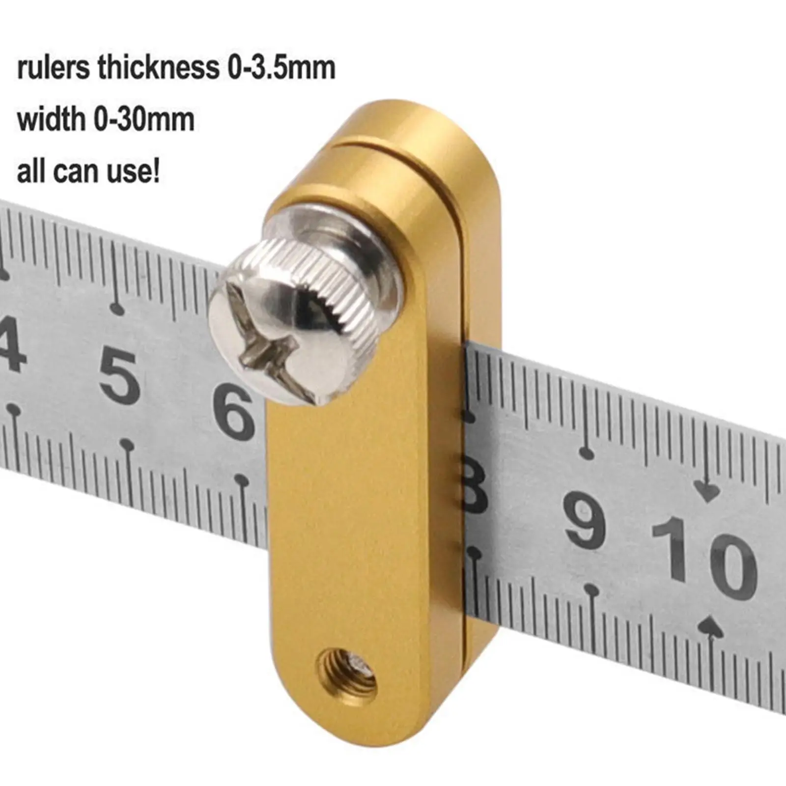 

Steel Ruler Positioning Block Angle Scriber Line Marking Gauge For Ruler Locator Carpentry Woodworking Scriber Measuring Tools