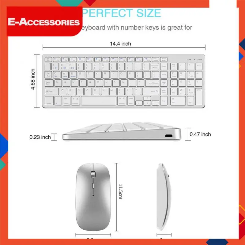 

Dual-mode Keyboard And Mouse Set Mute Universal Wireless Keyboard Bluetooth Rechargeable Bluetooth Mouse Wireless