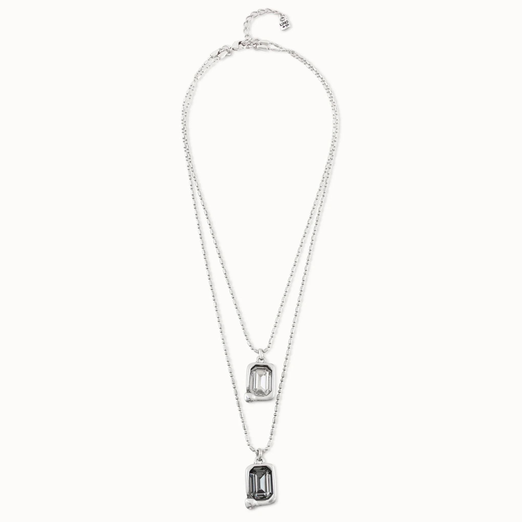 UNO-colar de camada dupla для женщин черные и белые кристаллы joias высокое качество presente original