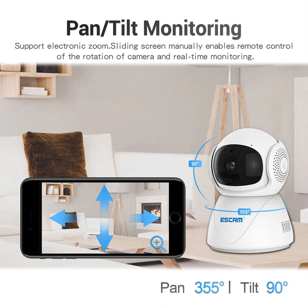 

IP-камера видеонаблюдения, 2 Мп, Wi-Fi, 1080P