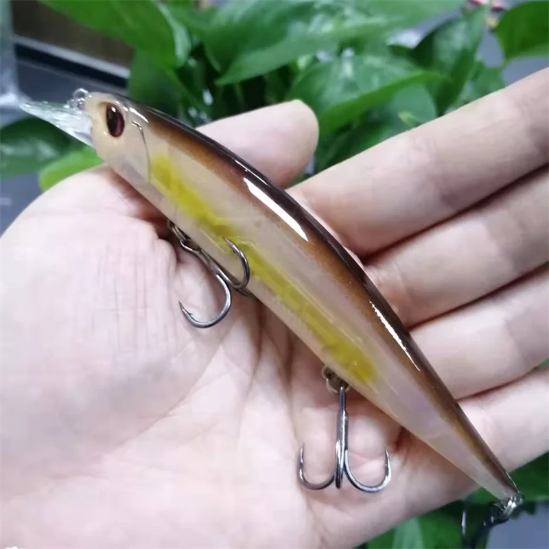 1 шт. 120 мм 17 г плавающие приманки в виде гольяна для рыбной ловли соленой воде