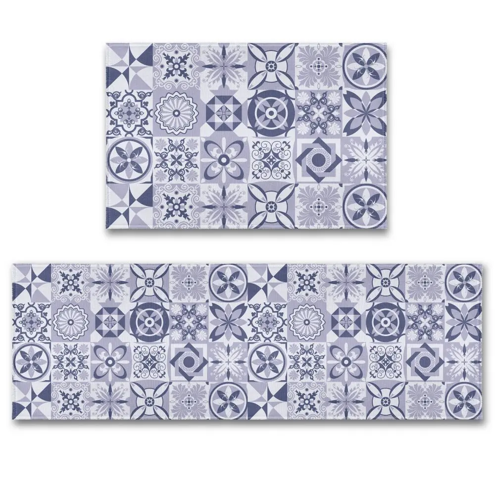 

Bohemian Home Kitchen Floor Mat Water Absorbent Bath Mats Non-slip Foot Mat Long Bedside Area Rug Hallway Soft Washable Carpet
