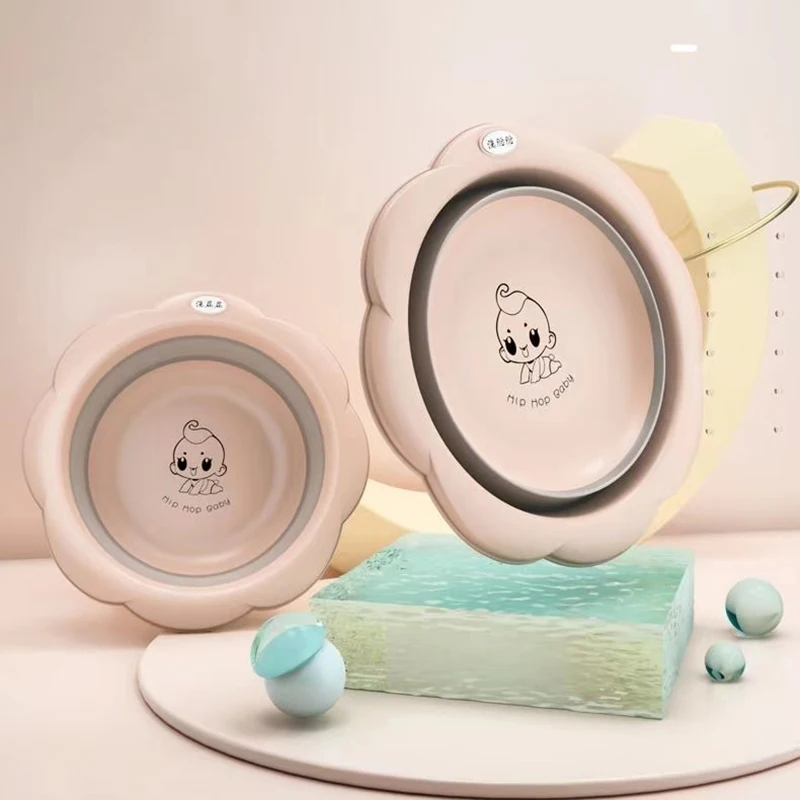 Портативная складная детская ванна мультяшная раковина для младенцев