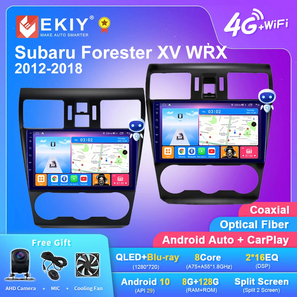 Автомагнитола EKIY T7 на Android 10 для Subaru Forester XV WRX 2012-2018 стерео GPS-навигация