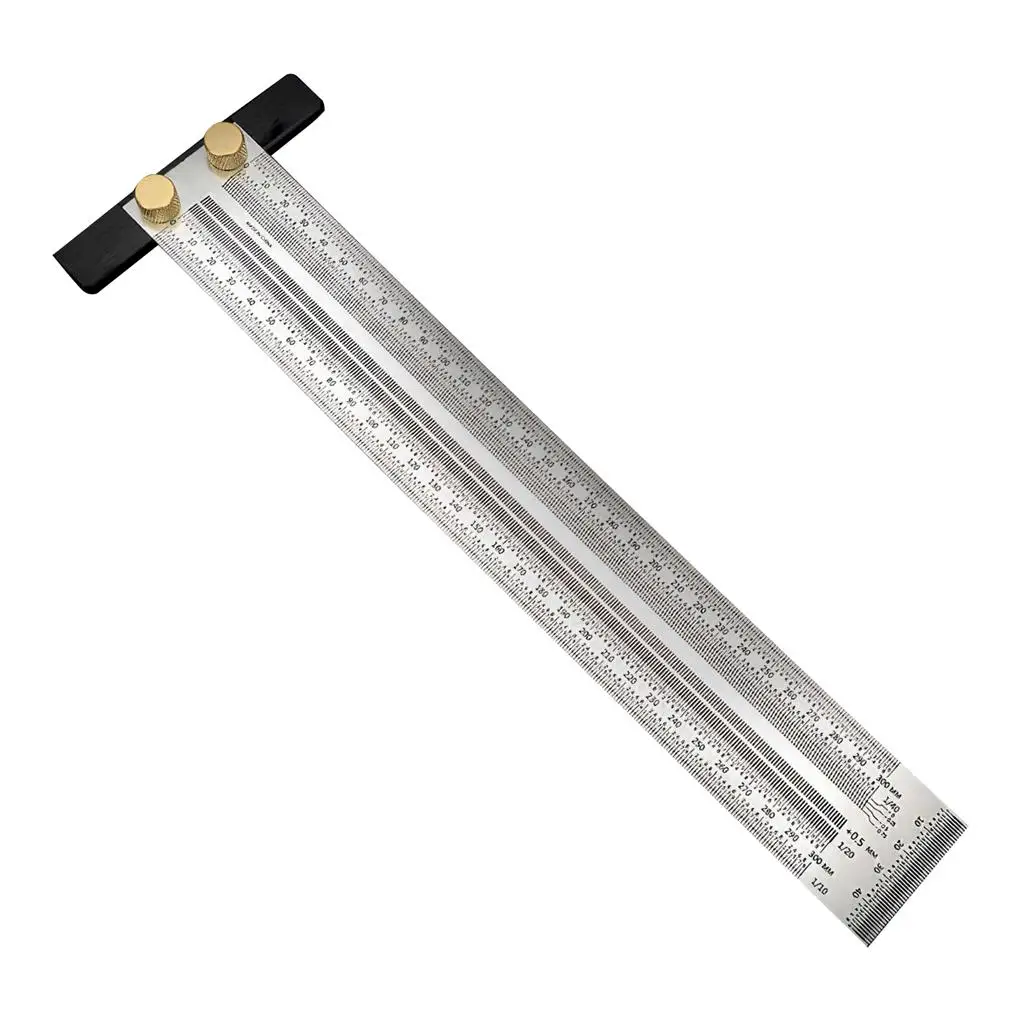 

T-shaped Ruler Stainless Steel High Precision Scribing Gauge Handheld Professional Slice Marker Accuracy Scale 200mm