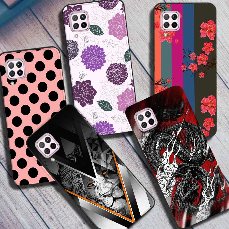 

For Huawei P40 Lite Case Soft Silicone Fundas Back Cover For Huawei P 40 Lite E Phone Cases For Huawei P40Lite Lovely Cute