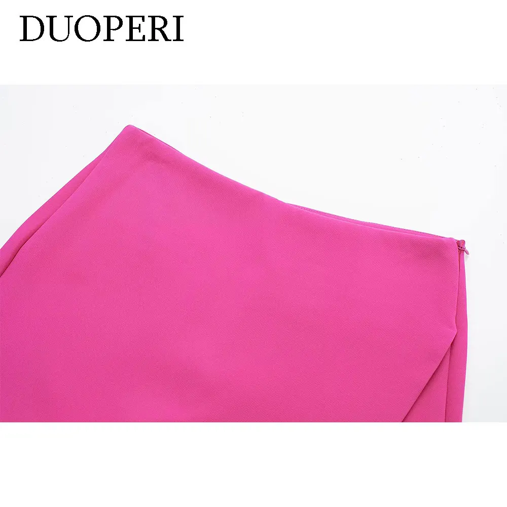 Юбка-шорты DUOPERI Женская ассиметричная модные простые элегантные короткие штаны