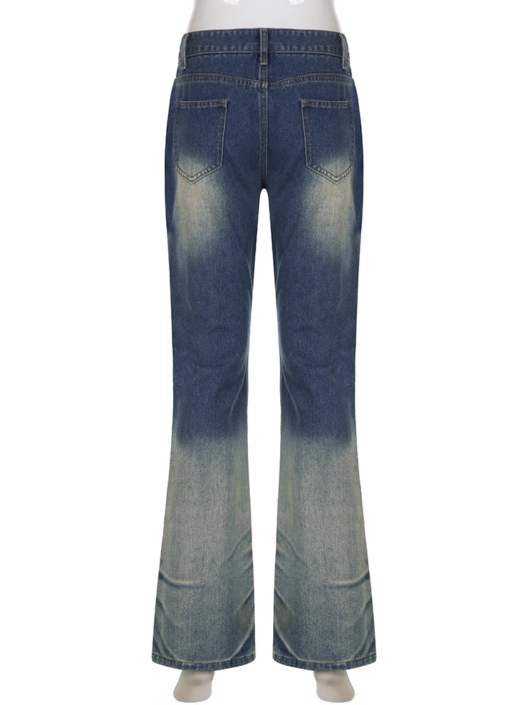 Женские расклешенные джинсы WeiYao с принтом - купить по выгодной цене |