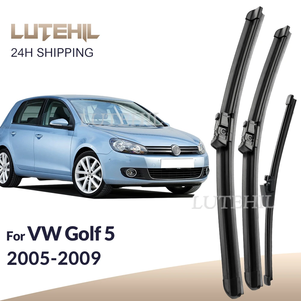 

Для Volkswagen VW Golf 5 2005-2009 2006 2007 2008 стеклоочиститель передние и задние щетки стеклоочистителя лобовое стекло щетки 24 "+ 19" + 13"