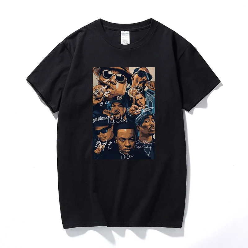 Футболка Compton Team Rapper с надписью Винтажная футболка унисекс в стиле хип-хоп
