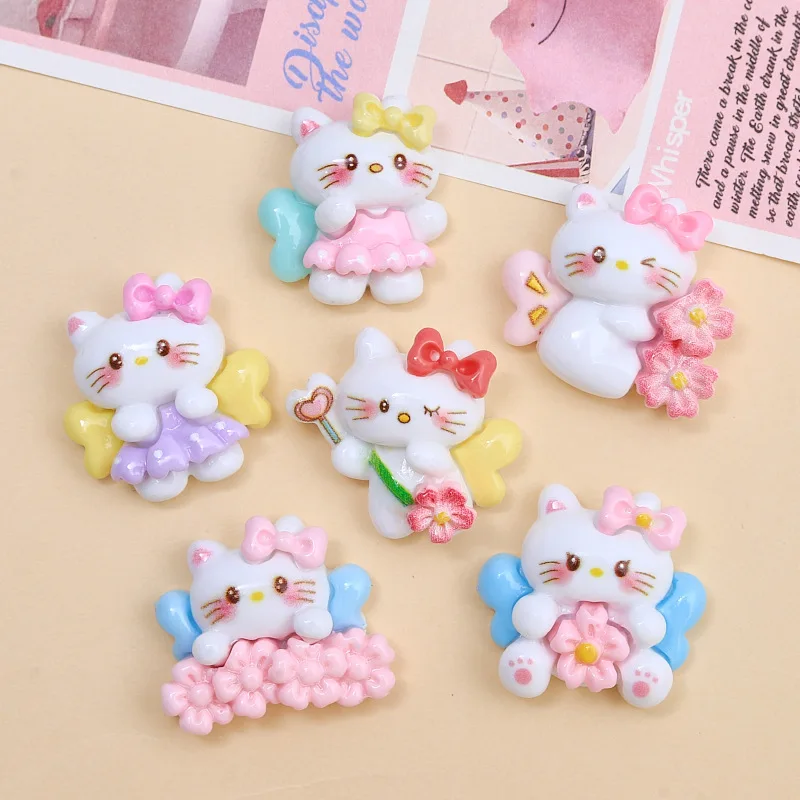 Кабошон из смолы с рисунком Хелло Китти