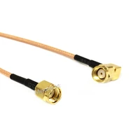 wireless modem cable rp sma male plug to rp sma male plug right angle rg316 wholesale fast ship 15cm 6inch new