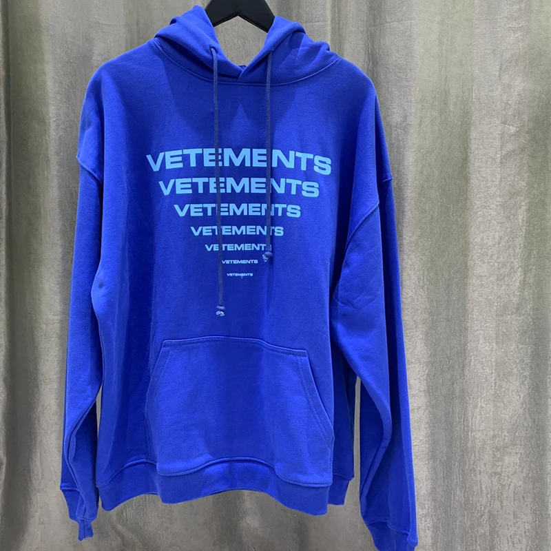 

24ss Vetements Hooded Hoodie Letter Graphic Hoodies Men Women Pullovers High Quality Streetwear High Quality Vetements Tops