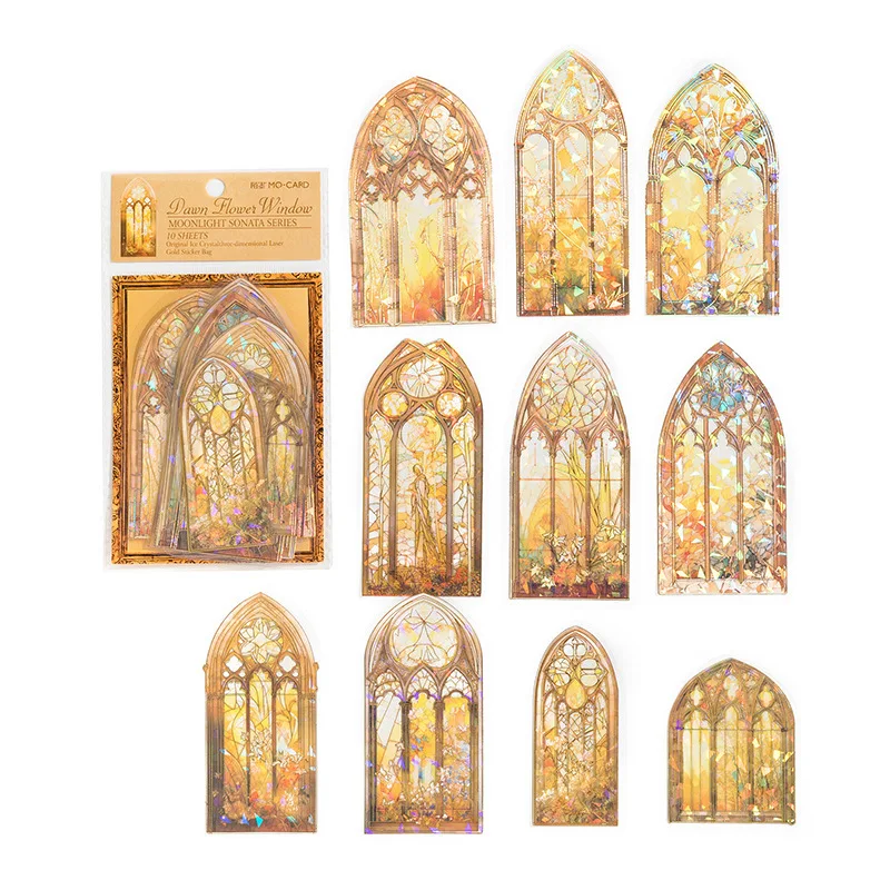 

Стикеры декоративные лунные цветы Mengtai 10 шт.