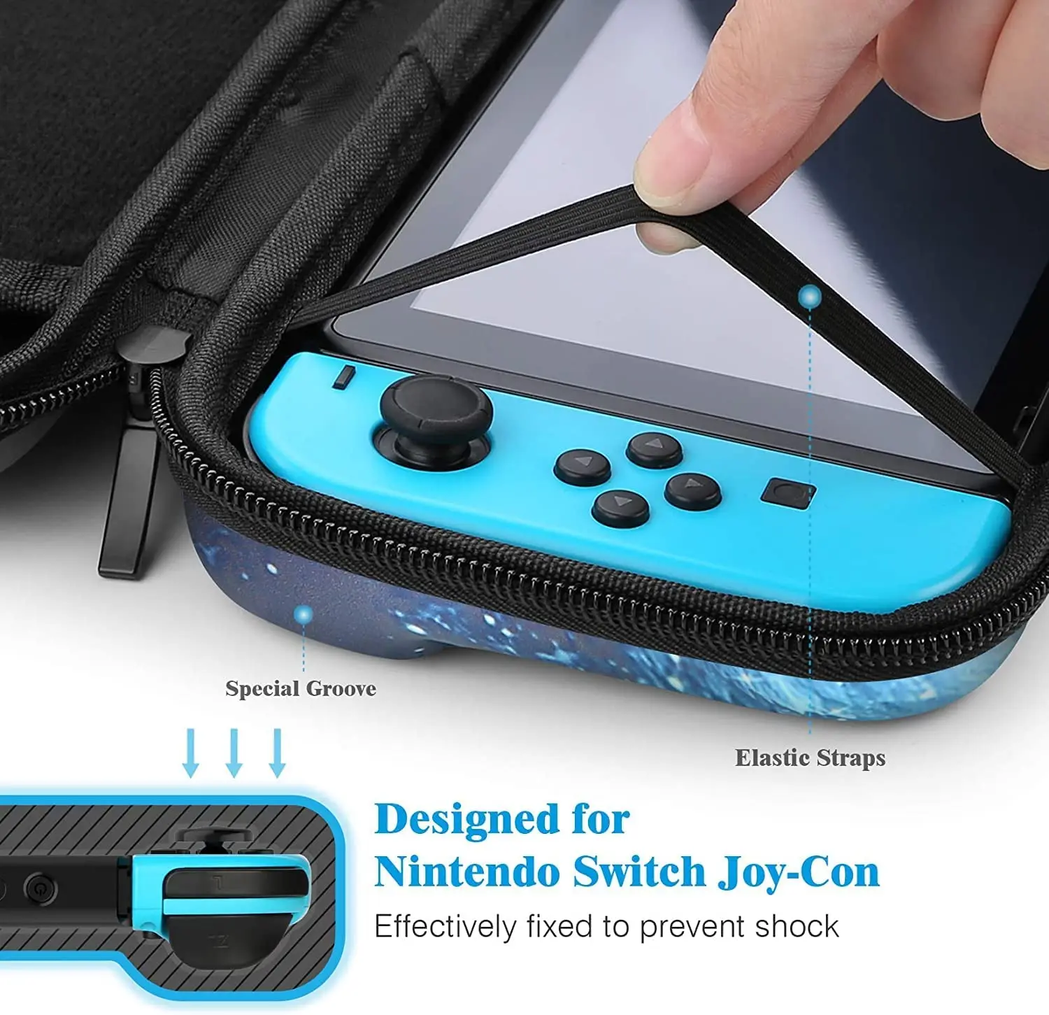 Чехол HEYSTOP для переноски Nintendo Switch защитный чехол из ПУ кожи с градиентом
