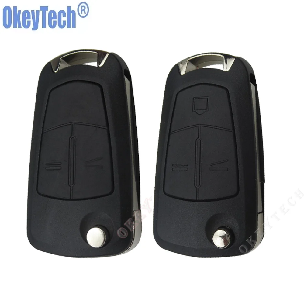 

OkeyTech 2/3 Buttons Flip Remote Folding Car Key Cover Fob Case Shell For Vauxhall Opel H Corsa D C Zafira Astra Vectra Signum