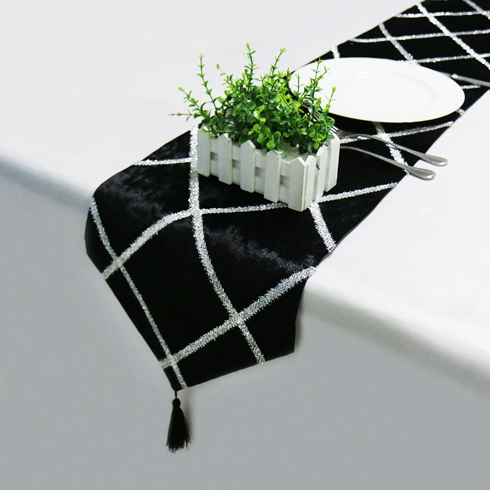 

Скатерть бархатная для свадебного стола, с помпонами Радужный чехол для украшения дома