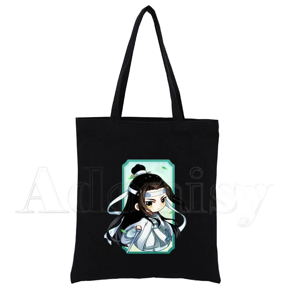 Холщовая Сумка-тоут Mo Dao Zu Shi с принтом повседневные женские Экологичные сумочки