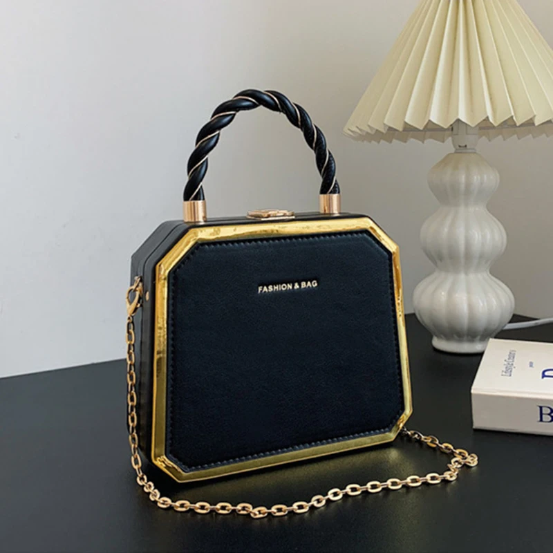 

New Fashion Crossbody Handbags Female Box Shaped Shoulder Bag Top-handle Totes Bags for Women