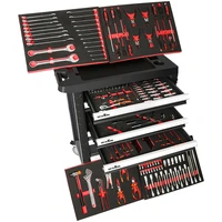with large storage cabinet and adjustable shelf black rolling garage workshop tool organizer detachable 7 drawers tool chest