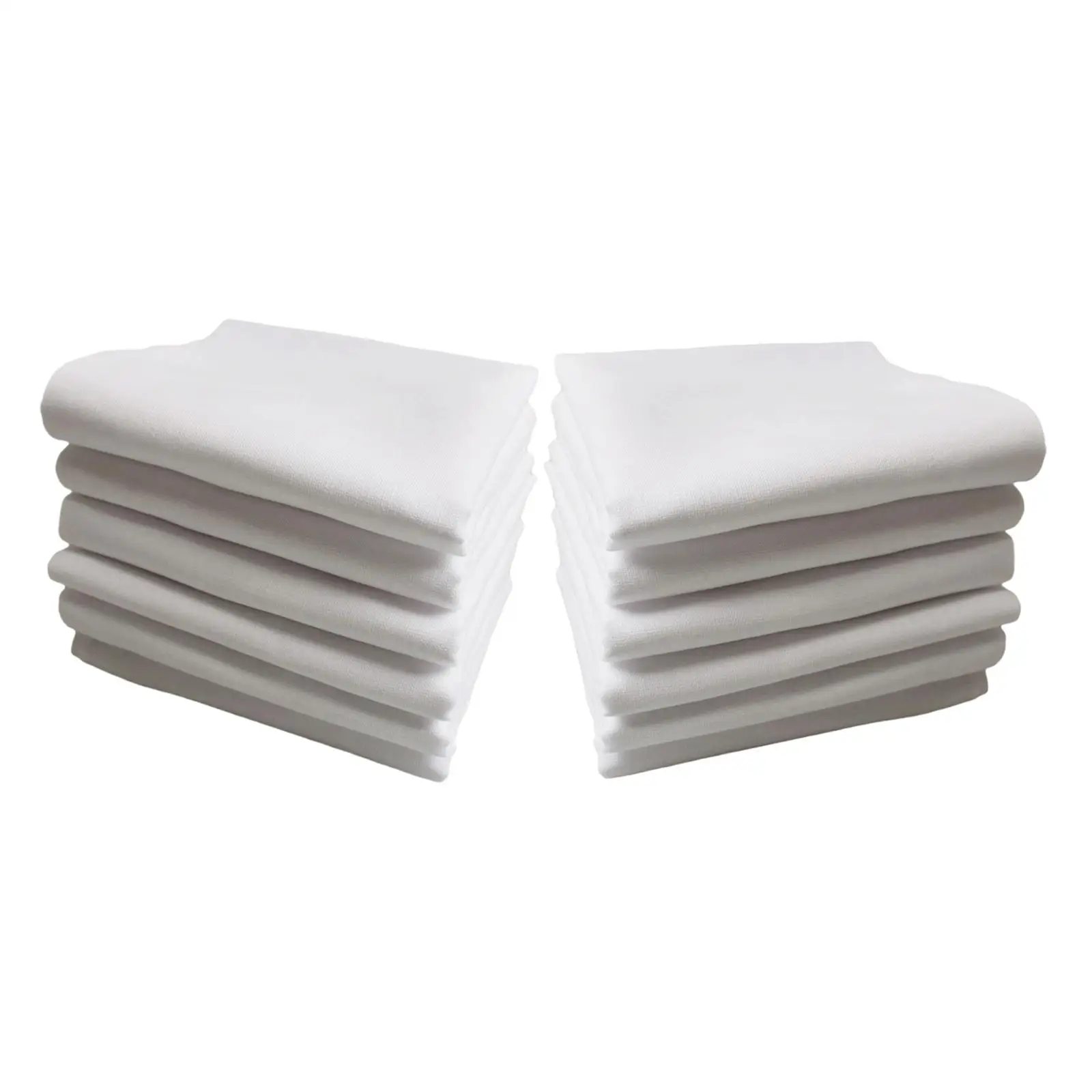 

12x Solid White Handkerchiefs Classic Hankies DIY Pocket Square for Everyday Use