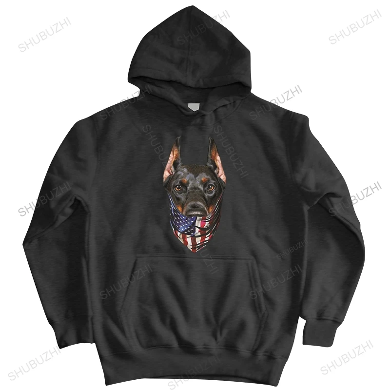 

Mens luxury cotton hoodies shubuzhi pullover Patriotic Doberman In Usa America Bandana, Dog unisex hoody loose coat oversized
