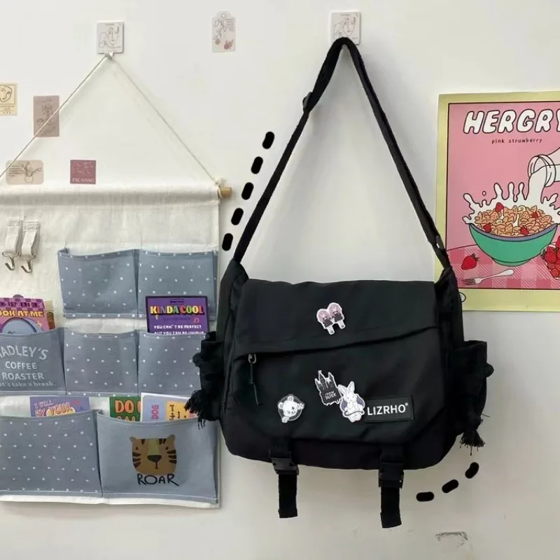 Harajuku сумки через плечо большой вместимости женские школьные в стиле карго