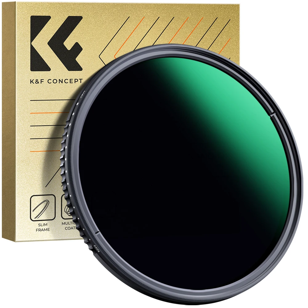 K & F Concept ND3-ND1000 ND Camera Lens Filter Variable с 24 слоями 9 Stops нейтральной плотности 49 мм 52 мм 67 мм 72 мм 77 мм 82 мм