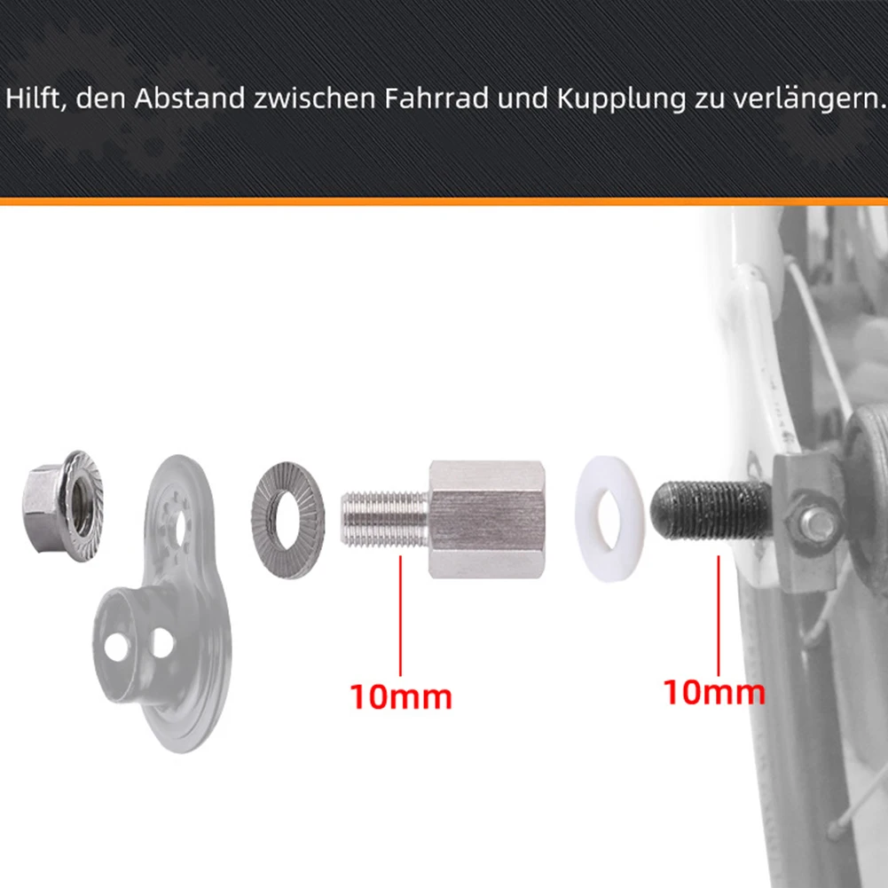 

High Quality Connection Adapter 10.5mm Diameter Circular Threaded Holes M10 Solid Shafts Silver Thread Diameter 10mm