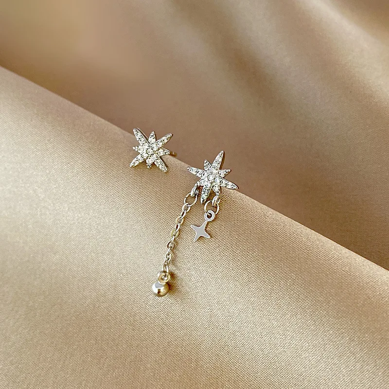 

Asymmetric AB Star Earrings Women's Fashion Retro Earrings